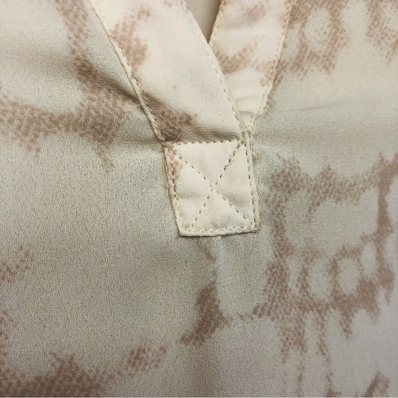 Cynthia Rowley Cream Print Popover Top - Picture 5 of 16